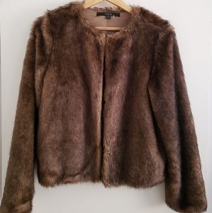 Brown Faux Fur Jacket